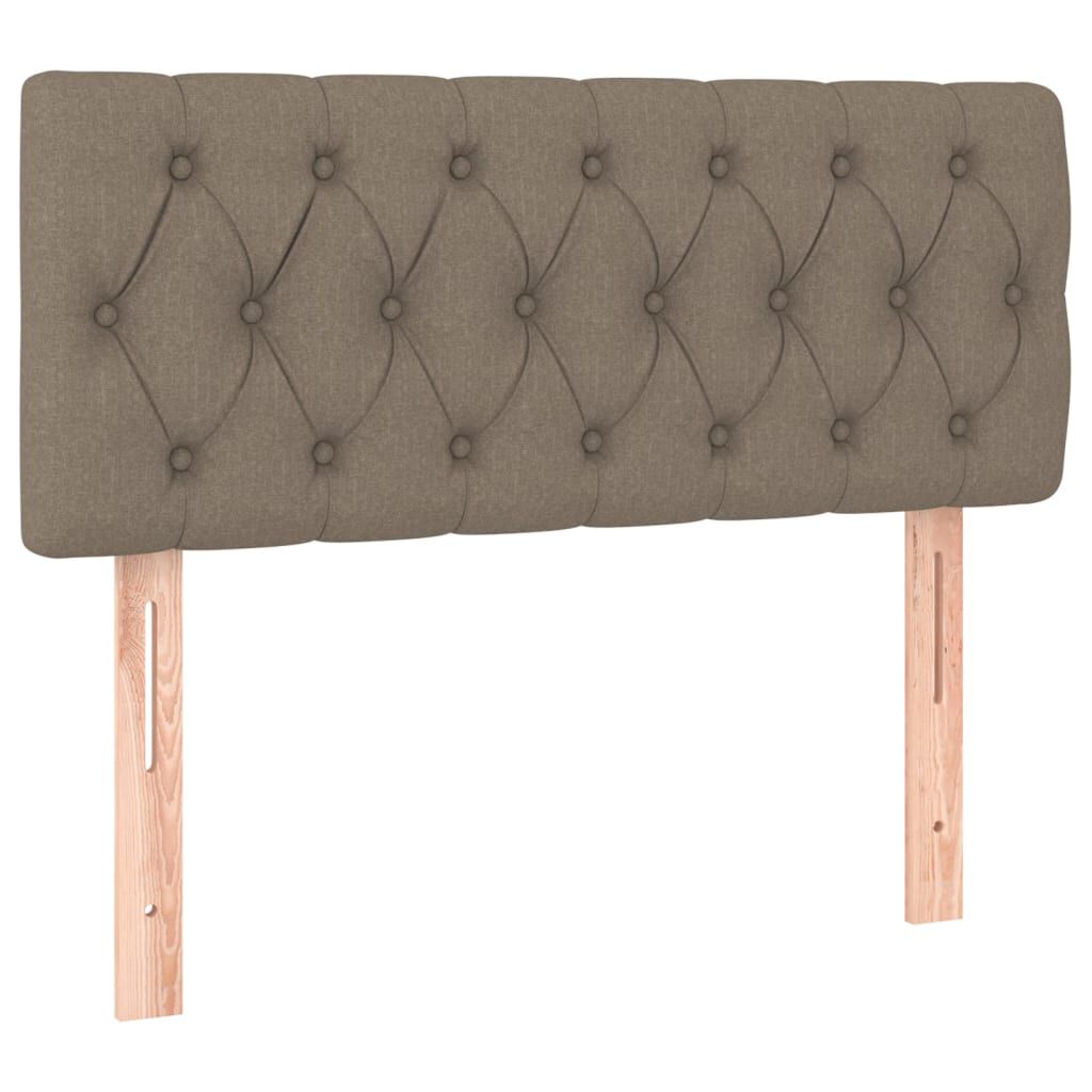 vidaXL Boxspring met matras en LED stof taupe 120x190 cm
