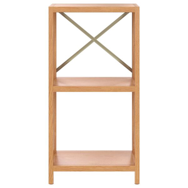 vidaXL Opbergrek 3-laags 40x30x78 cm massief eikenhout