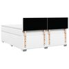vidaXL Boxspring met matras kunstleer wit 180x200 cm