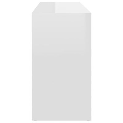vidaXL Schoenenbank 103x30x54,5 cm spaanplaat hoogglans wit