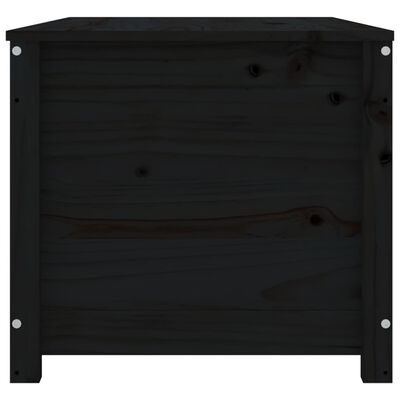 vidaXL Opbergbox zwart 110x50x45,5 cm massief grenenhout