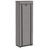 vidaXL Schoenenkast met hoes 57x29x162 cm stof grijs
