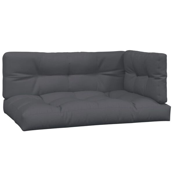 vidaXL 4-delige Loungeset pallet met kussens massief acaciahout