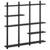 vidaXL Wandplank Zwart eiken 102 x 13,5 x 102,5 cm Bewerkt hout