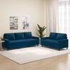 vidaXL 2-delige Loungeset met kussens fluweel blauw