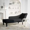 vidaXL Chaise longue met rechterarmleuning stof zwart