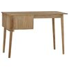vidaXL Bureau met 2 lades 110x52x75 cm massief teakhout
