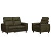 vidaXL Bankstel 2 pcs Legergroen Nep Suede Leer