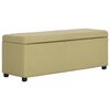 vidaXL Bankje met opbergvak 116 cm polyester groen