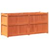 vidaXL Plantenbak 150x50x70 cm massief grenenhout wasbruin