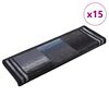 vidaXL Trapmatten zelfklevend 15 st 65x21x4 cm zwart en grijs