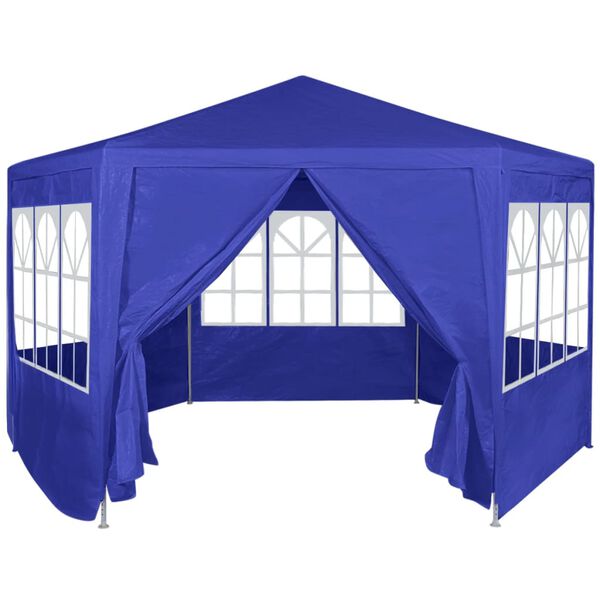 vidaXL Feesttent met 6 zijwanden 2x2 m blauw