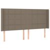 vidaXL Hoofdbord met randen 163x16x118/128 cm stof taupe