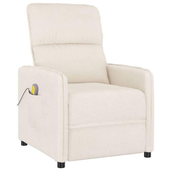 vidaXL Massagestoel microvezelstof beige