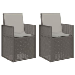 vidaXL Tuin Eetstoelen 2 st Lichtgrijs PP