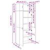 vidaXL Opbergkast 3 pcs Oudhout