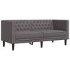 vidaXL 2-delige Loungeset Chesterfield-stijl kunstleer grijs