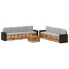 vidaXL Sofa-Sets met kussen 9 pcs Massief Acaciahout
