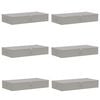 vidaXL Opbergbox 6 st Nonwoven stof 100 x 50 x 18 cm 90 l Grijs