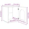 vidaXL Kattenhuis Wit 53 x 52 x 62 cm Bewerkt hout