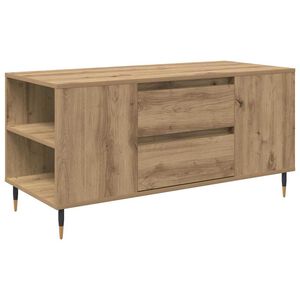 vidaXL Salontafel Artisan Eiken 102 x 44,5 x 50 cm Bewerkt hout