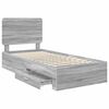 vidaXL Bedframe met hoofdeinde Grijs Sonoma 90 x 190 cm Bewerkt hout