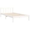 vidaXL Bedframe zonder matras massief grenenhout wit 140x200 cm