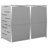 vidaXL Containerberging dubbel 138x77,5x112,5 cm roestvrij staal