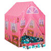 vidaXL Kinderspeeltent met 250 ballen 69x94x104 cm roze
