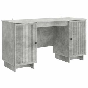 vidaXL Bureau Betongrijs Bewerkt hout 142,5 x 50 x 75 cm