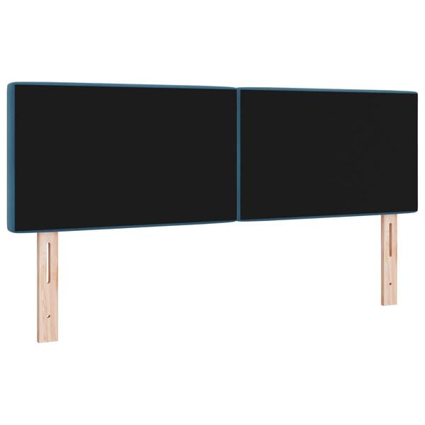 vidaXL Hoofdbord Donkerblauw 144 cm Fluweel