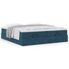 vidaXL Ottoman bed met matrassen 180x200cm fluweel donkerblauw