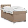vidaXL Boxspring met matras kunstleer cappuccinokleurig 90x200 cm