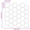 vidaXL Hexagon tegel 10 pcs Wit Grijs 30 x 30 cm Polyurethaan en PET