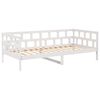 vidaXL Slaapbank massief grenenhout wit 80x200 cm