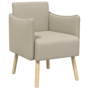 vidaXL Accentstoel Zand Korrelige velvet