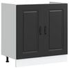 vidaXL Spoelbakonderkast Kalmar 80x46x81,5 cm bewerkt hout zwart