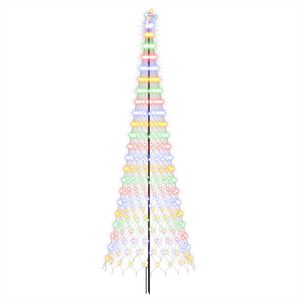 vidaXL LED Kerstboom 400 cm 450 LED's Meerkleurig IJzer Zwart