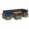 vidaXL 8-delige Loungeset met kussens poly rattan acacia bruin