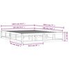 vidaXL Bedframe massief hout grijs 135x190 cm