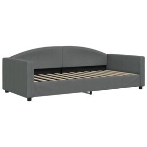 vidaXL Slaapbank 90x200 cm stof donkergrijs