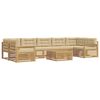vidaXL Buiten bankenset 8 st Wit en Beige Massief Acaciahout