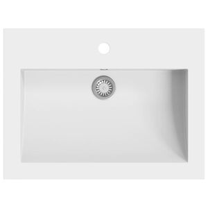 vidaXL Wasbak 600x450x120 mm graniet wit