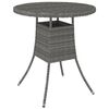 vidaXL Tuintafel 70x70x73 cm poly rattan grijs