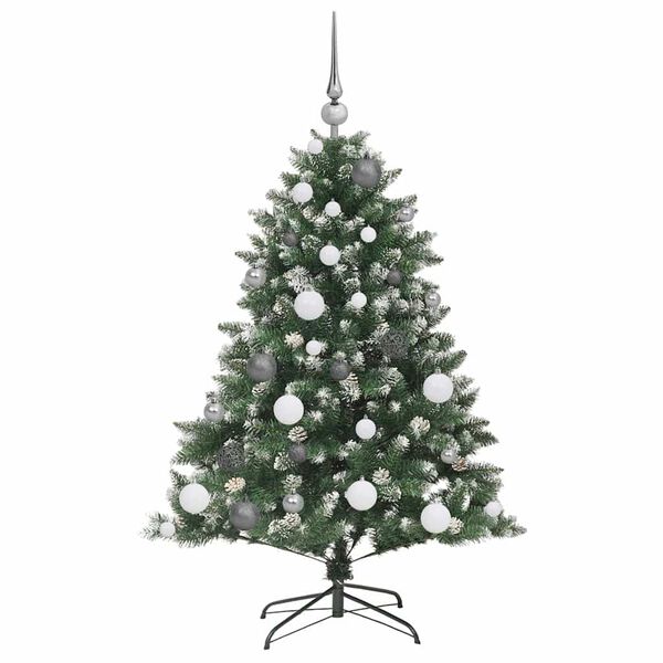 vidaXL Kunstkerstboom met 150 LED Groen 120 cm PVC en Plastic en Staal
