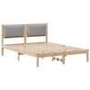 vidaXL Bedframe Lichtgrijs 140 x 190 cm Massief grenenhout