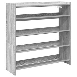 vidaXL Schoenenrek 80x25x81 cm bewerkt hout grijs sonoma eikenkleur