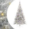 vidaXL Kunstmatig Voorverlicht Kerstboom met 300 LED Zilver 240 cm PET