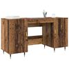 vidaXL Bureau met plank Oud hout 140 x 50 x 75 cm Bewerkt hout