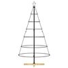 vidaXL Kerst Cone Boom met standaard Zwart 150 cm Staal